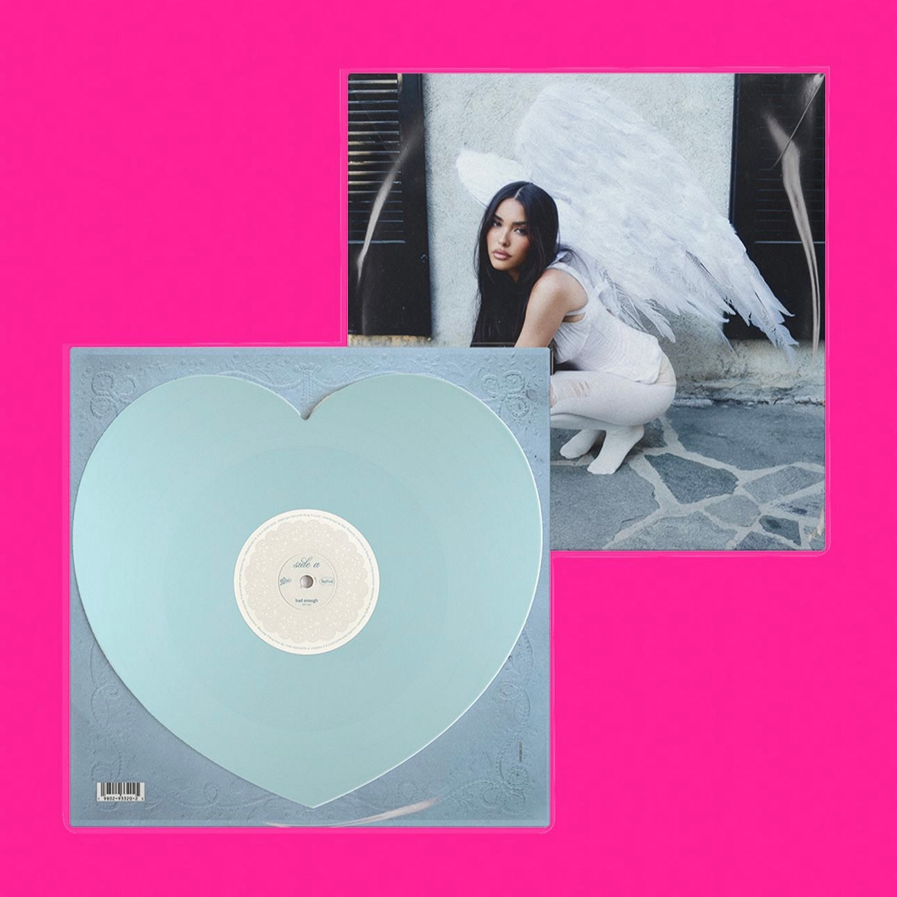 Madison Beer - bad enough / angel wings (Baby Blue Heart Shaped) LP