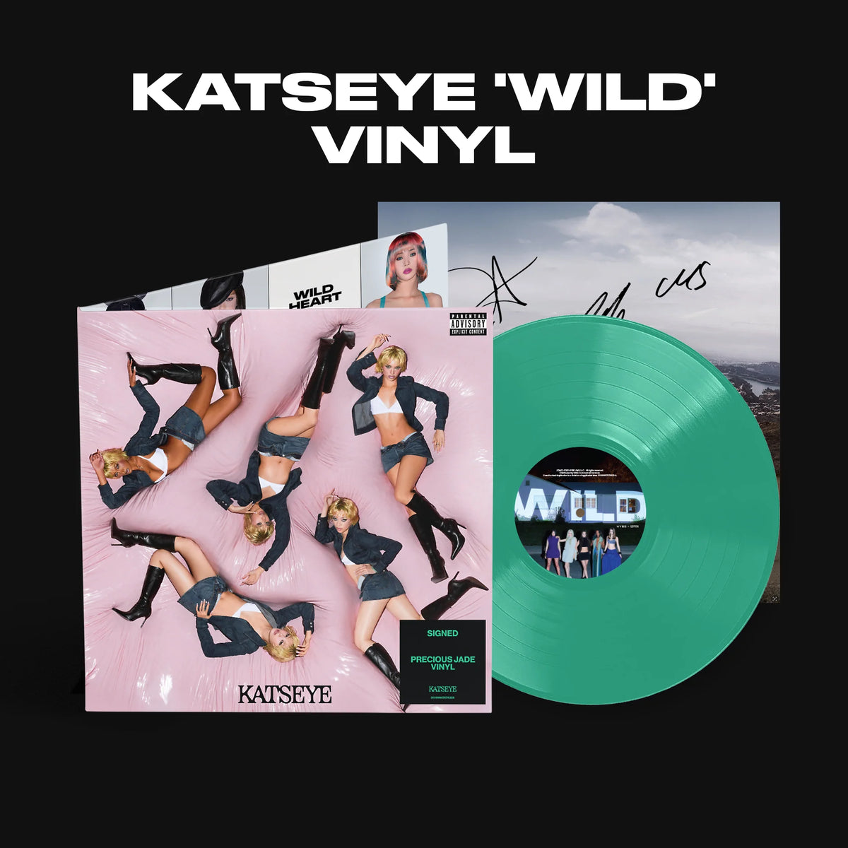 [SIGNED] KATSEYE - WILD (Precious Jade) LP with Signed Insert