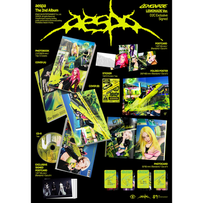 aespa - Lemonade (LEMONADE Version) CD with Signed Postcard