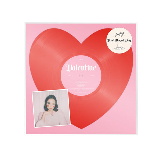 Laufey - Valentine Red Heart Shaped LP Vinyl Record