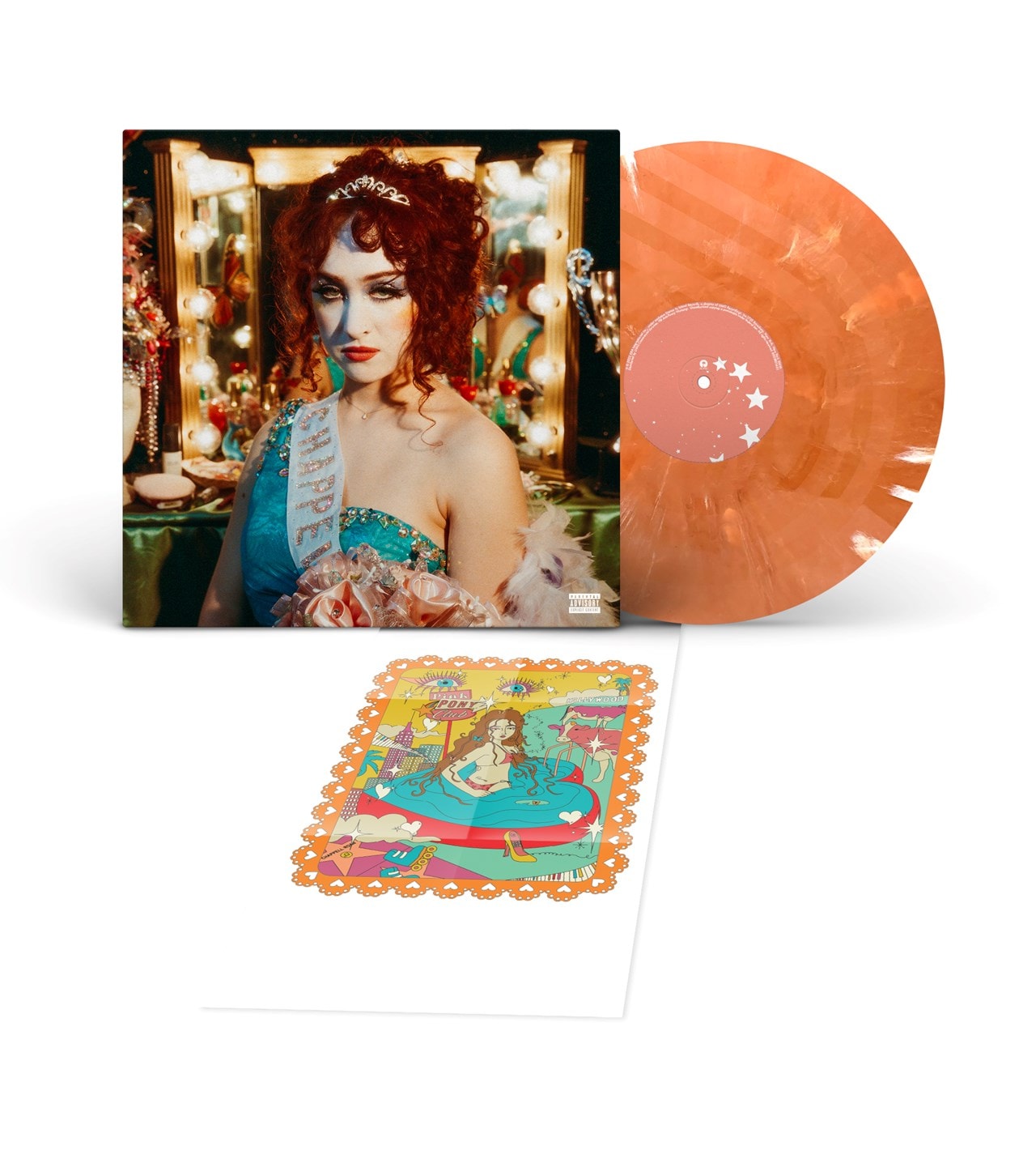 Chappell Roan - The Rise and Fall of a Midwest Princess (Peach and Cream) with Bonus Poster LP Vinyl Record