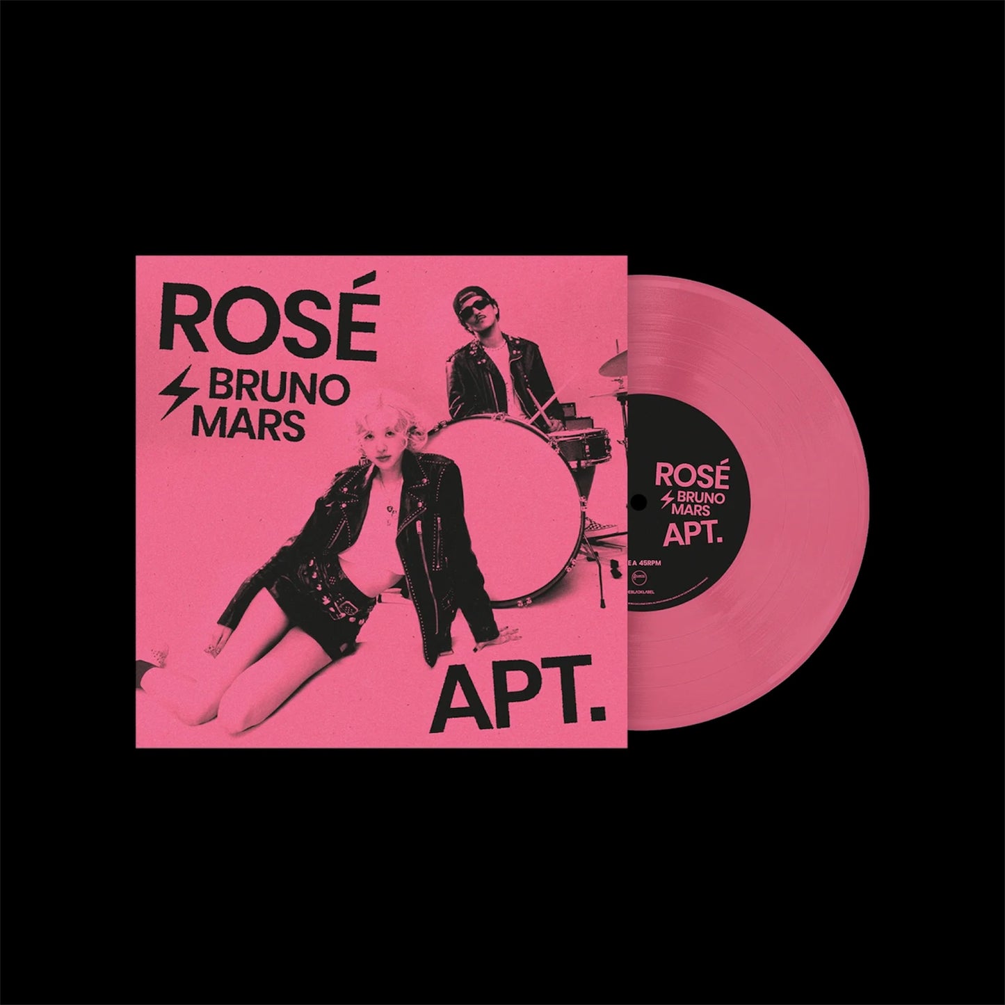 Rosé & Bruno Mars - "APT." (Pink) 7” LP Vinyl Record