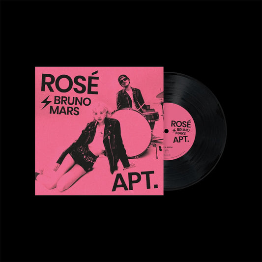 Rosé & Bruno Mars - "APT." (Black) 7” LP Vinyl Record