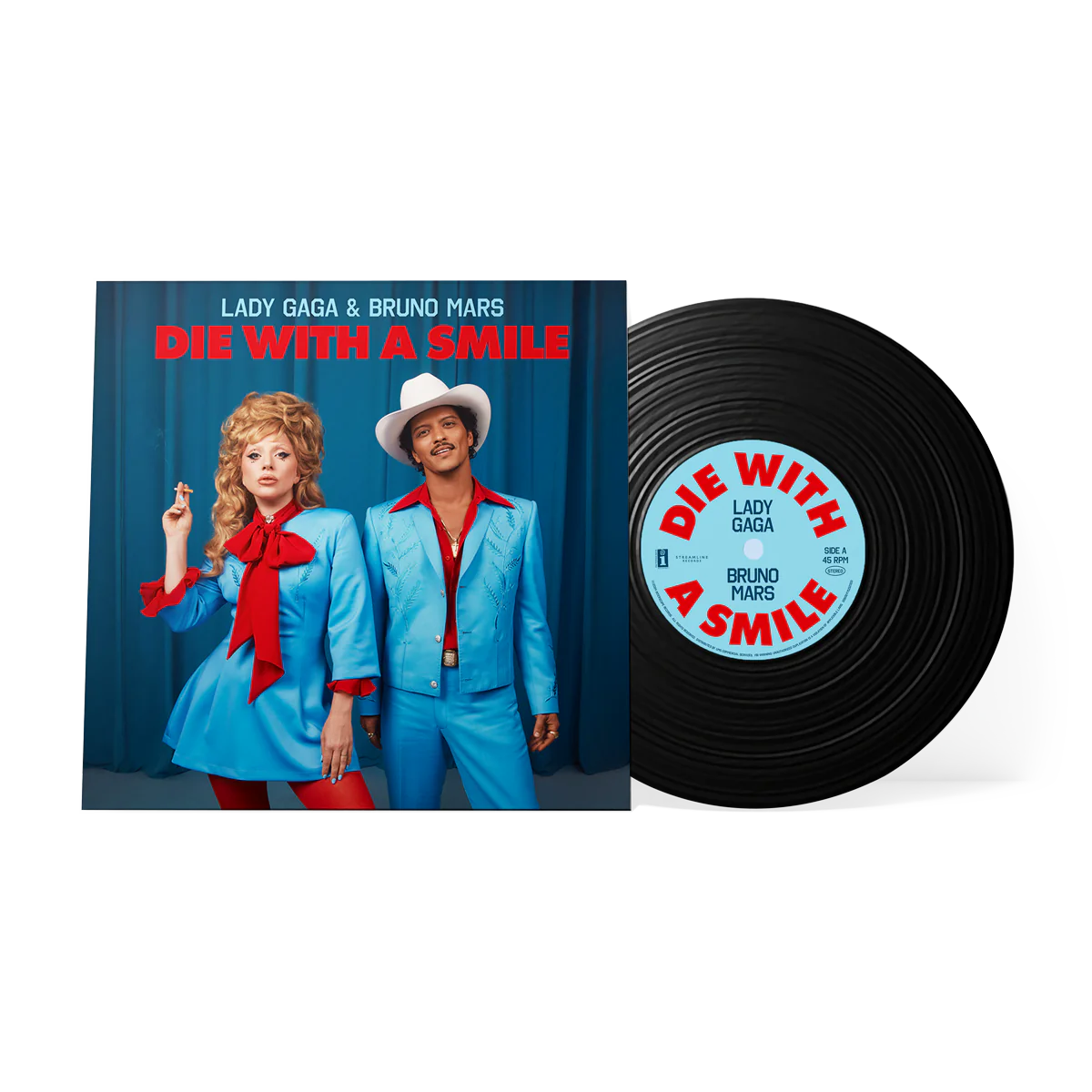 Lady Gaga & Bruno Mars - Die With A Smile 7” Vinyl LP Record