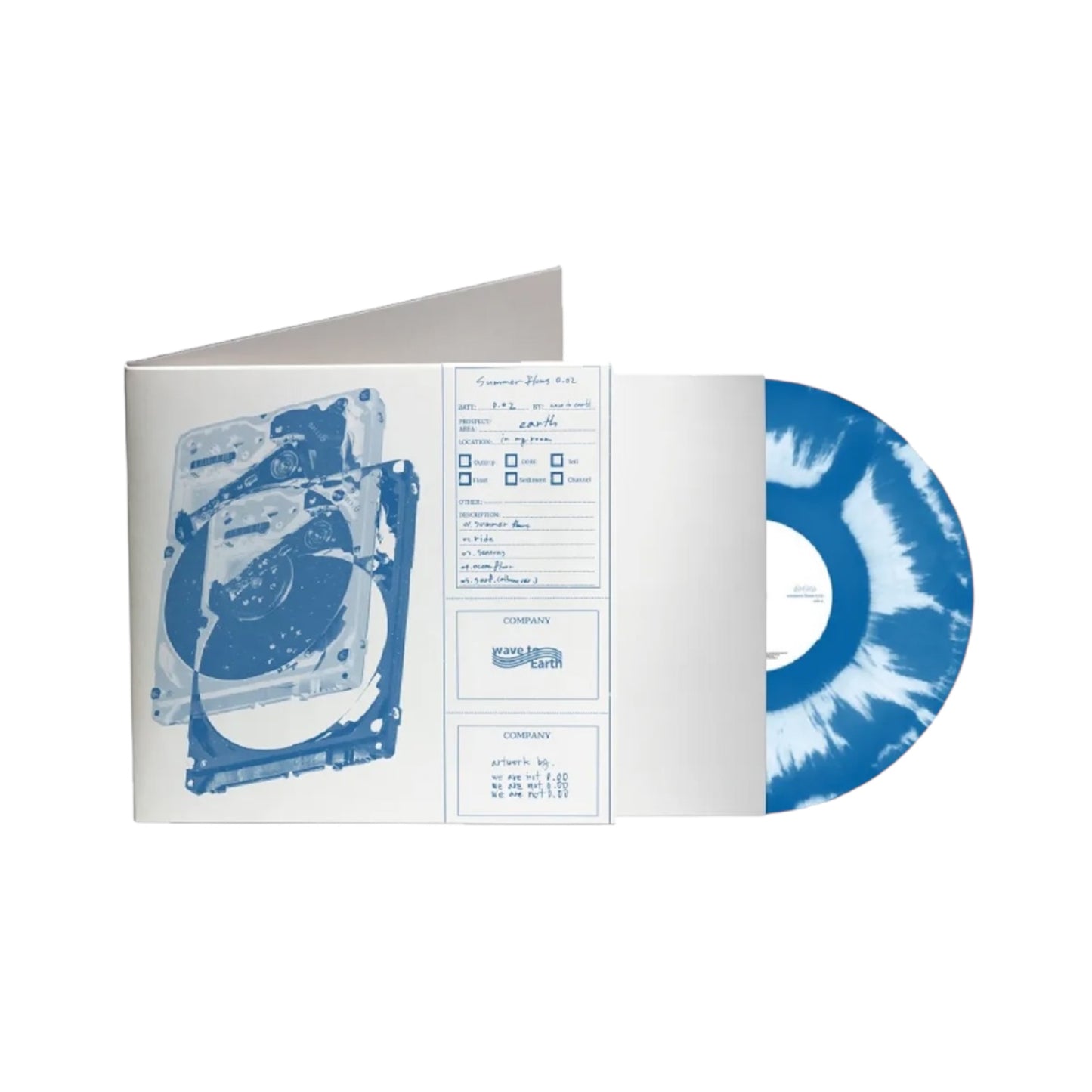 Wave To Earth - summer flows 0.02 (Blue & White) LP
