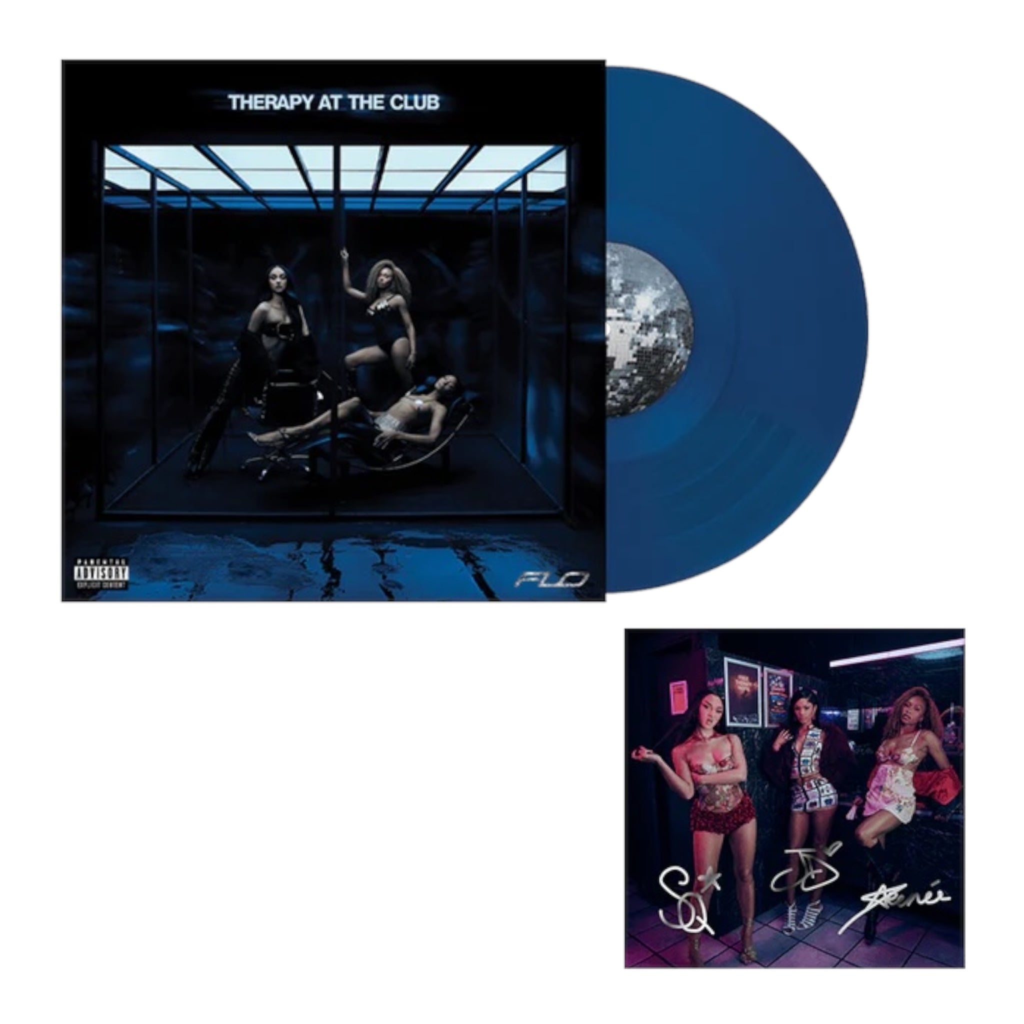 SIGNED] FLO - Therapy At The Club (Midnight Blue) LP with Signed