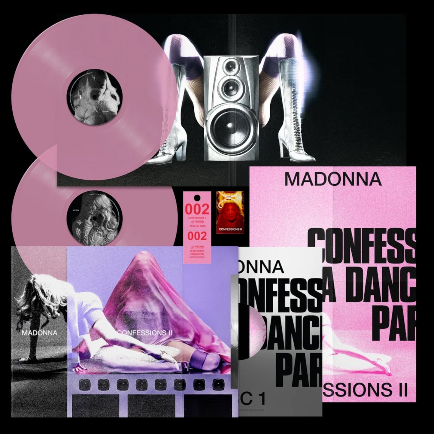 Madonna - CONFESSIONS II (Deluxe Translucent Pink in Premium Packaging) 2LP