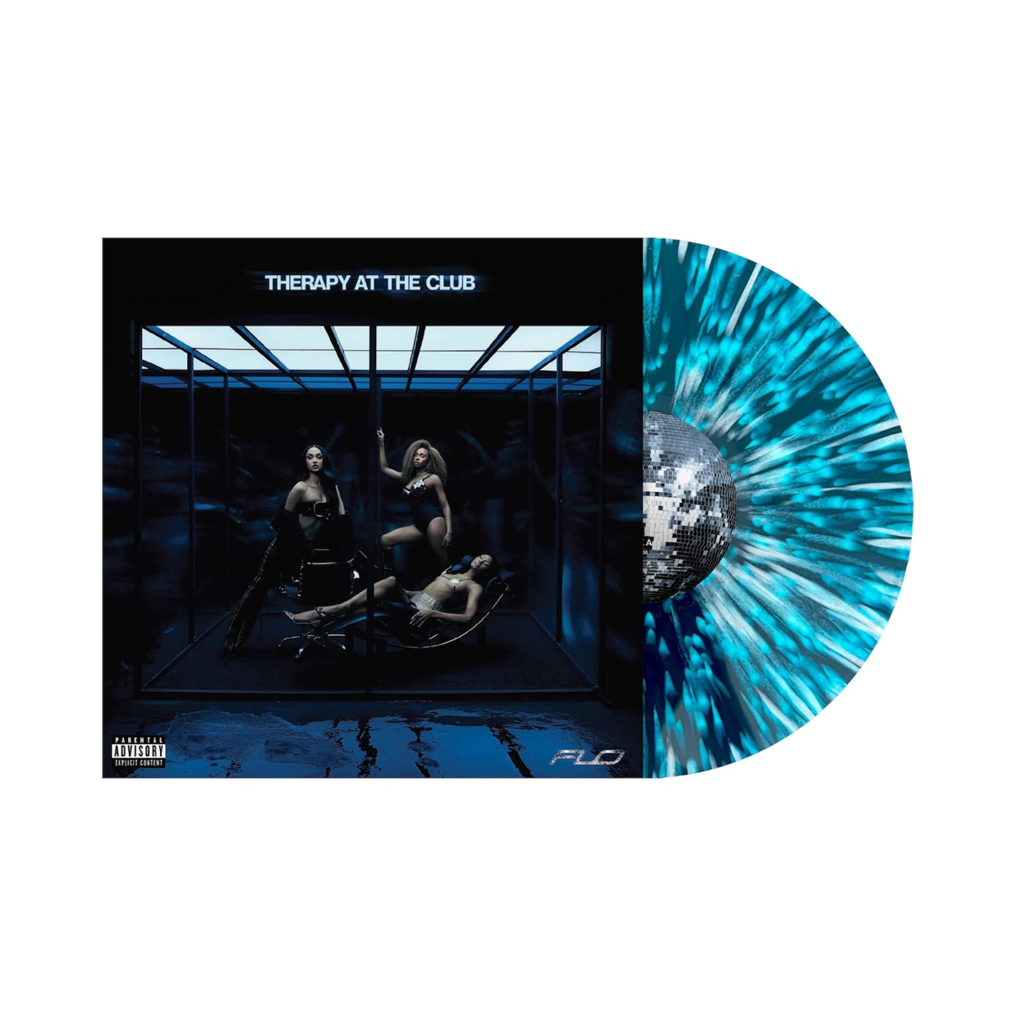FLO - Therapy At The Club (Sea Blue & White Splatter) LP