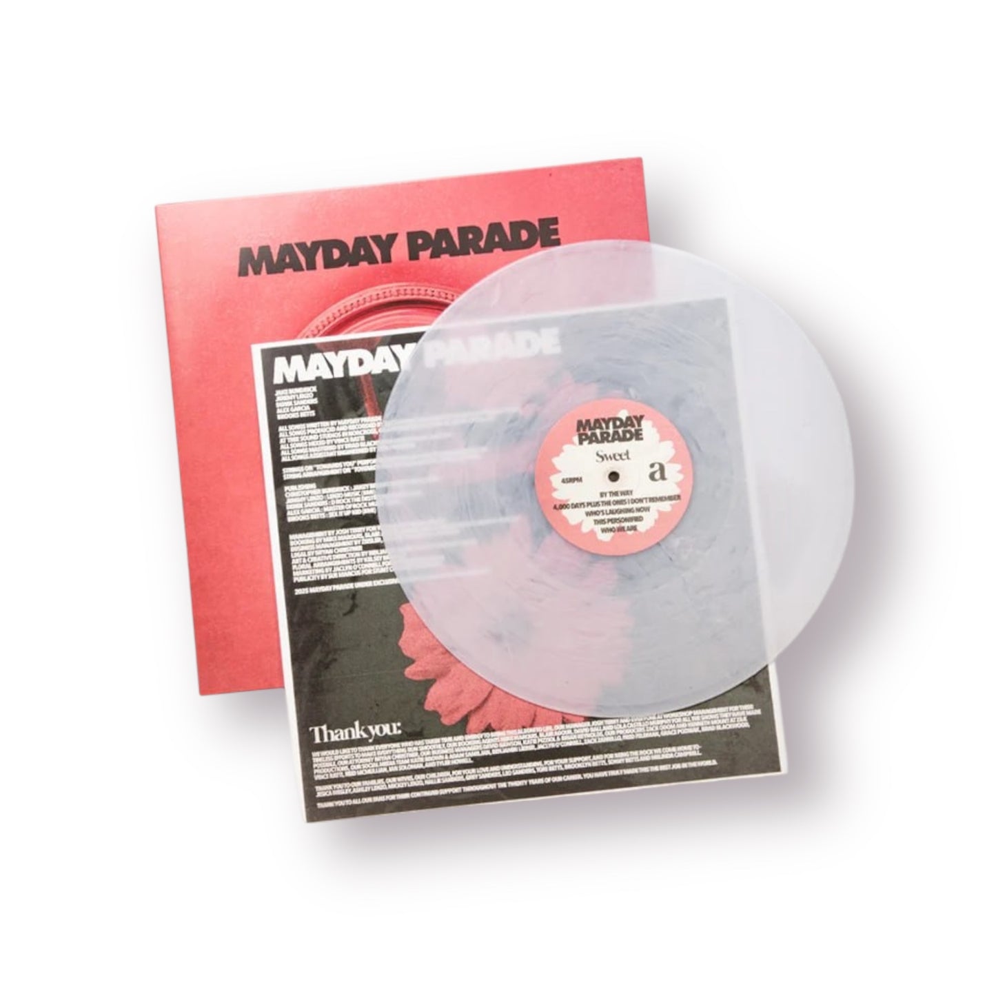 Mayday Parade - Sweet Exclusive EP (Clear) LP with Signed Postcard