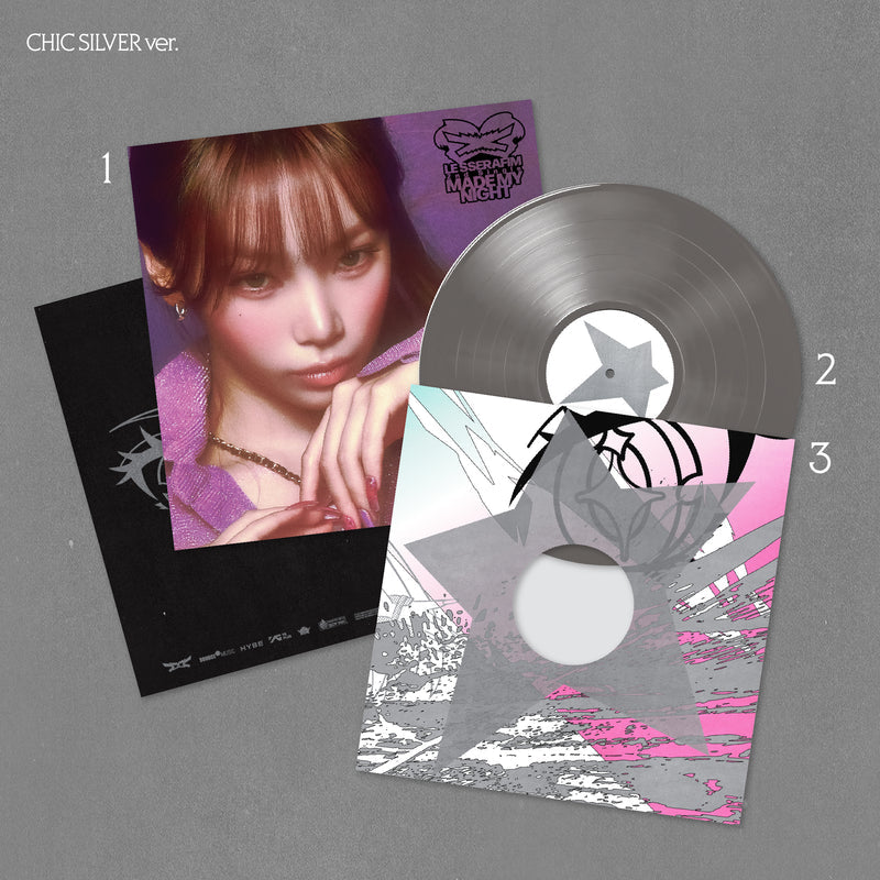 LE SSERAFIM - Made My Night (CHIC SILVER ver.) LP Vinyl