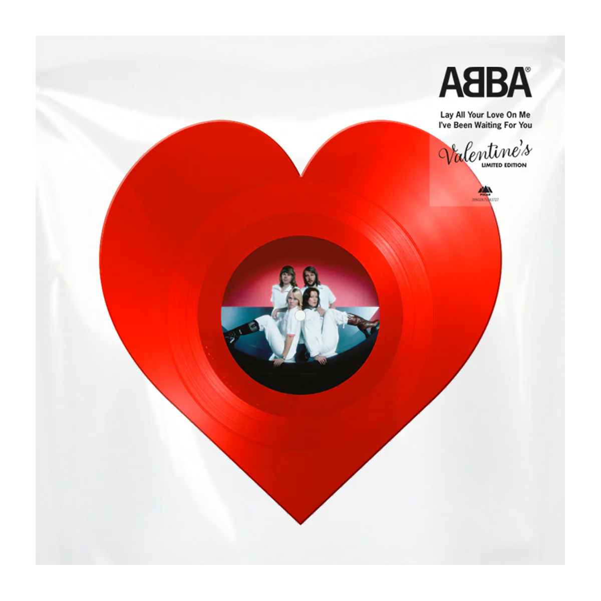 ABBA – Lay All Your Love On Me / I’ve Been Waiting For You: Heart-Shaped Valentine’s 12" Vinyl LP Record